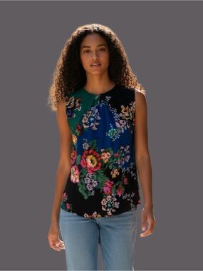 Maeve by Anthropologie Floral Sleeveless Blouse Size S